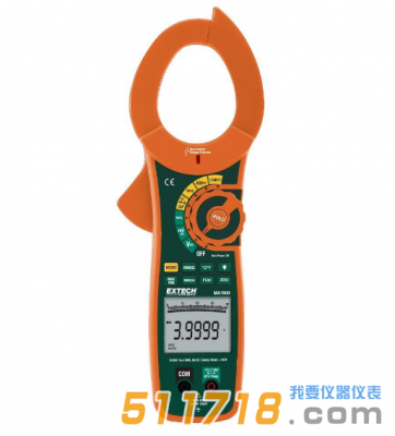 美國(guó)EXTECH MA1500 1500A真有效值交流/直流鉗型表+ NCV